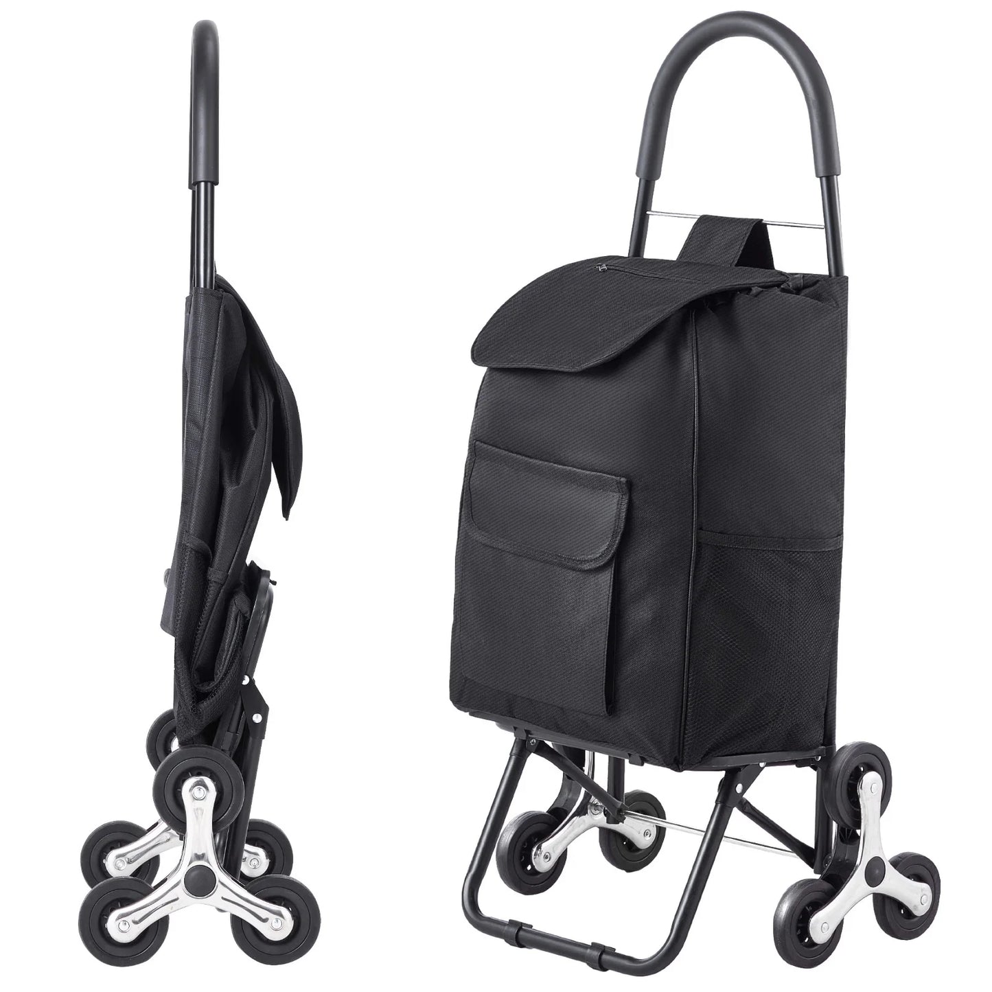 Opvouwbare Boodschappentrolley met Trapondersteuning – 35L