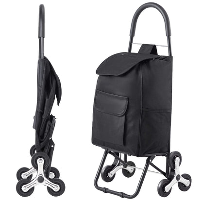 Opvouwbare Boodschappentrolley met Trapondersteuning – 35L