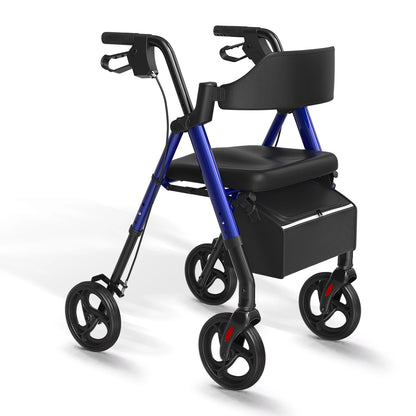 Opvouwbare Rollator met Zitje – Aluminium – 8 Inch Wielen